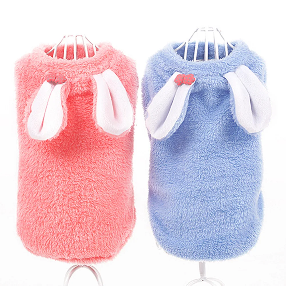 Pet Cat Clothes Christmas Costume Clothes Cute Rabbit Suit Cat Clothing Fleece Soft Warm Pet Cat Clothing XS S M L XL (1)