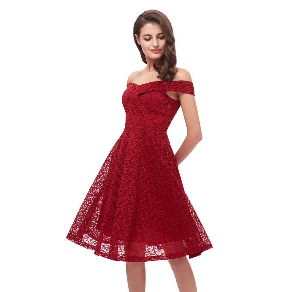 Beauty Emily Lace Wine Red Prom Dresses 2019 for Women A-Line Sleeveless Homecoming Party Prom Dresses Beauty Emily Lace Wine Red Prom Dresses 2019 for Women A-Line Sleeveless Homecoming Party Prom Dresses