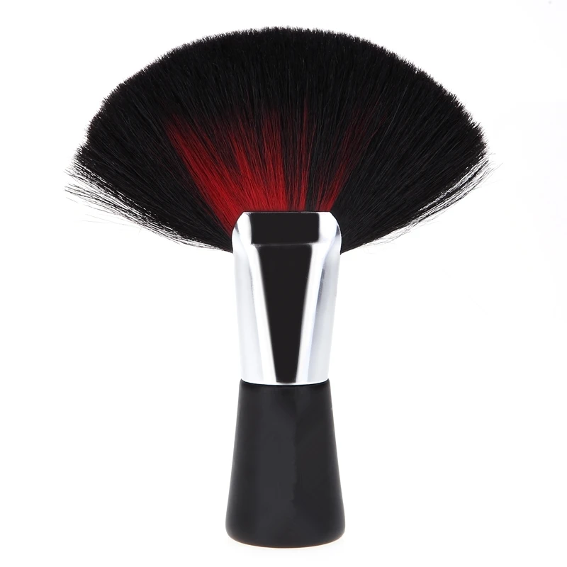 

Big Black Red Mix Color Soft Fiber Salon Barber Cutting Hair Dust Clean Remove Brush Hairstyling Hairdressing Neck Cleaning Tool