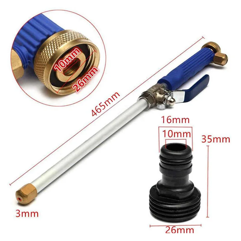 

Car High Pressure Power Washer Spray Nozzle Water Jet Hose Wand Garden Cars Cleaning Tool HUG-Deals