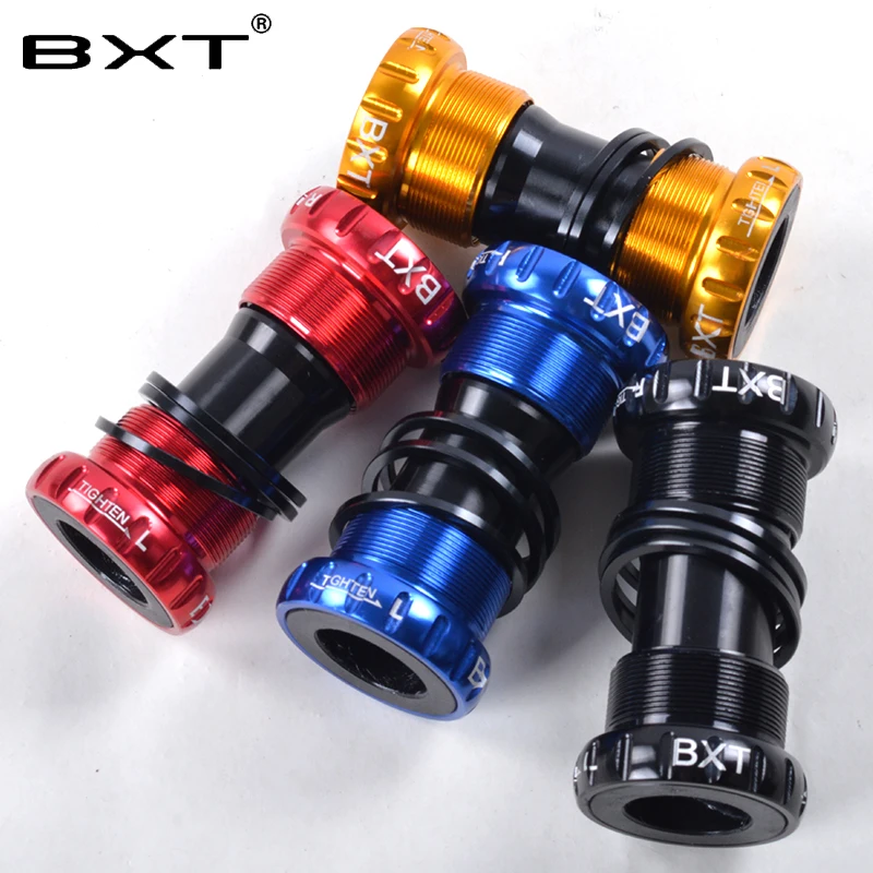 

BXT Bicycle Bottom Bracket 68/73mm Axis Cycling Aluminum Alloy Waterproof BSA Crank Set Bearings Axis Parts For MTB