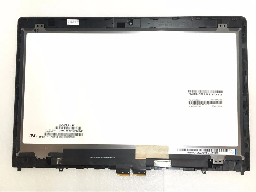 

GrassRoot 14.0" inch LCD Touch Screen Digitizer+ Bezel Display Assembly For Lenove YOGA 460 FHD IPS LCD Screen with Frame