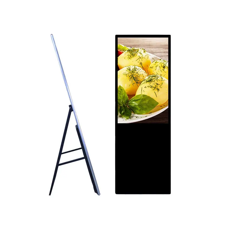 49 inch floor stand foldable lcd android network wifi advertising player digital signag signboard m