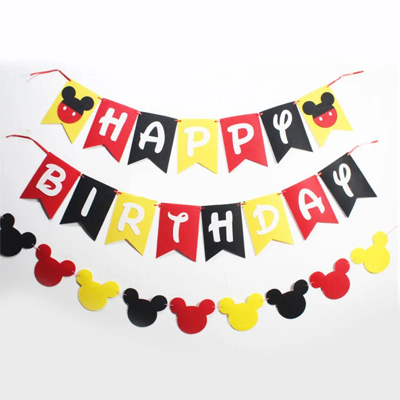 

Mickey party decorated Baby shower Birthday Decoration Set baby Children Birthday Party Supplies Baby Shower Decorations Party