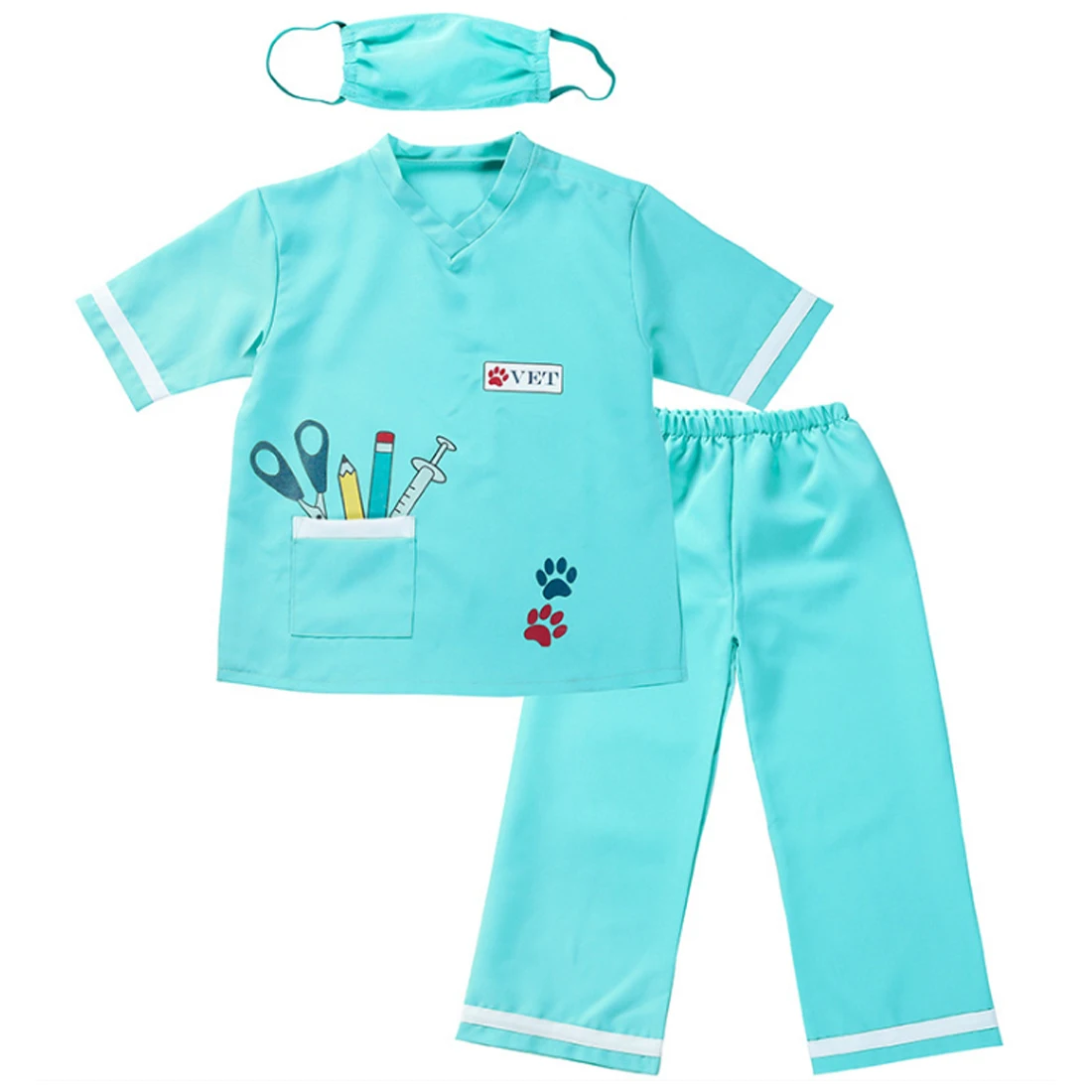 

DIY Children Pretend & Play Doctor Professional Experience Game Suit For Kids Anything For Children (3-8 Year-Old) - Light Green