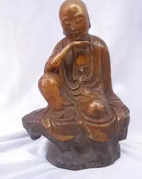 

China copper bronze gild carved finery Buddhism 18 arhat buddha statues