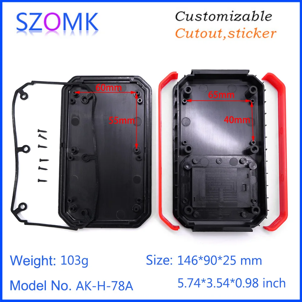 1 шт. 146*90*25 мм szomk 3xaaa Пластиковый корпус для прибора распределительная коробка IP65 Электронные Водонепроницаемые часы ручной управлением на корпусе