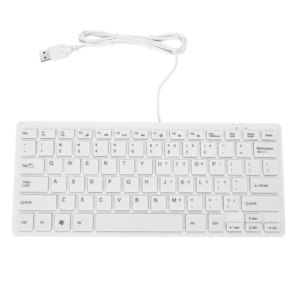 

Super Slim portable USB 2.0 Mini Multimedia Wired Keyboard 78 Keys For Notebook PC mekanik klavye Convenient usb wired keyboard