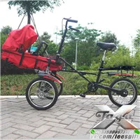 Taga x Пешие прогулки велосипед коляска мать ребенка трехколесный велосипед Твин poussette - Цвет: Темно-синий
