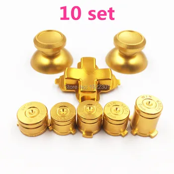 

10 Set Aluminium Buttons Set for Xbox one Controller Metal Thumbstick Cap Bullet Button Dpad D-pad Button Replacement