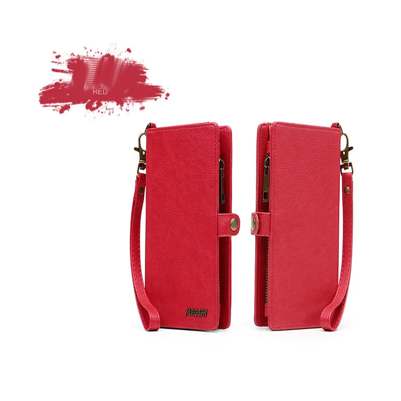 

Cong fee phone case Multifunction Zipper Leather Wallet Card Case for phone X XS 8 Plus 7s Plus 6S Plus