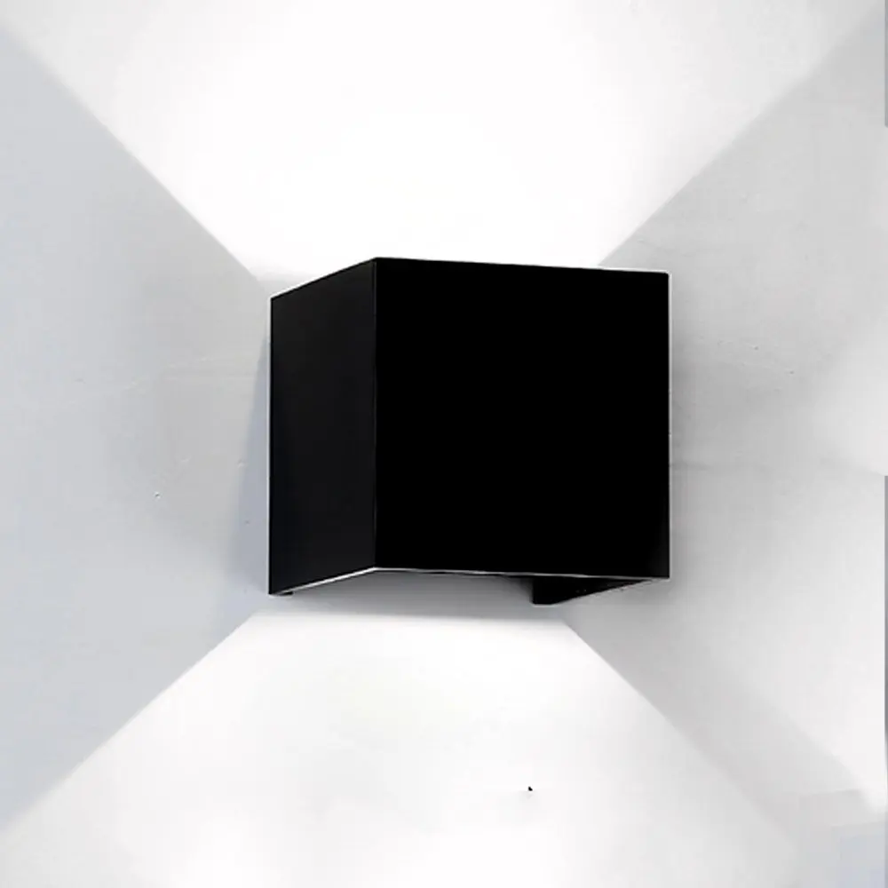 12W LED Wall Light Waterproof IP65 Outdoor Modern Brief Cube Adjustable Wall Lamps Living Room Porch Garden Lamp AC85-265V