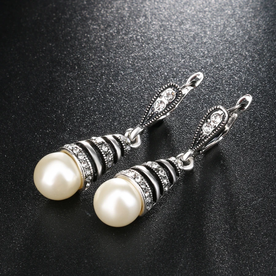 Комплект из колье серёг и кольца серебристого цвета|jewelry sets for women|pearl jewelry setwedding |