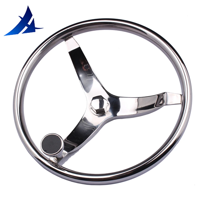 15.5" perfect 316 stainless steel boat steering wheel with ...