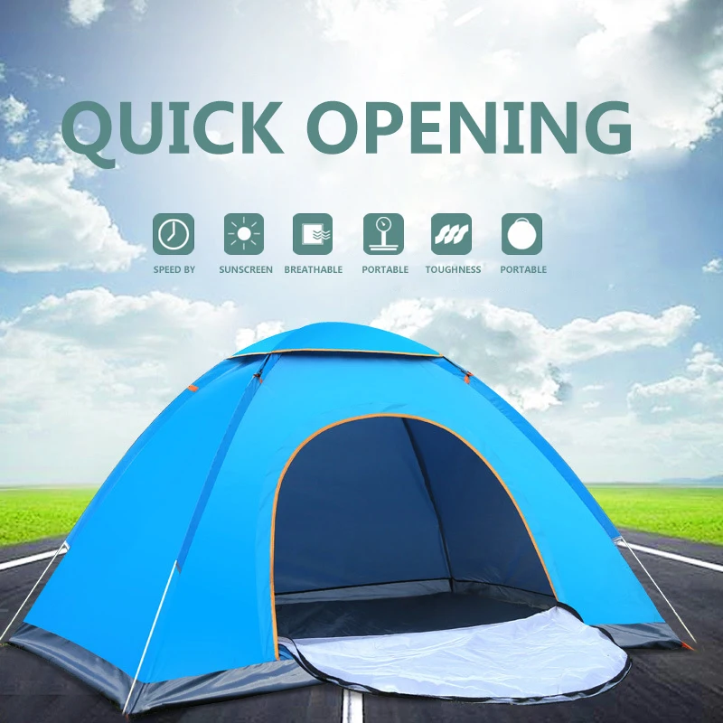 

FLYLITTE Outdoor Tents Fully Automatic Quick Automatic Opening Waterproof Four-Season Single Sunscreen Tent Camping Supplies