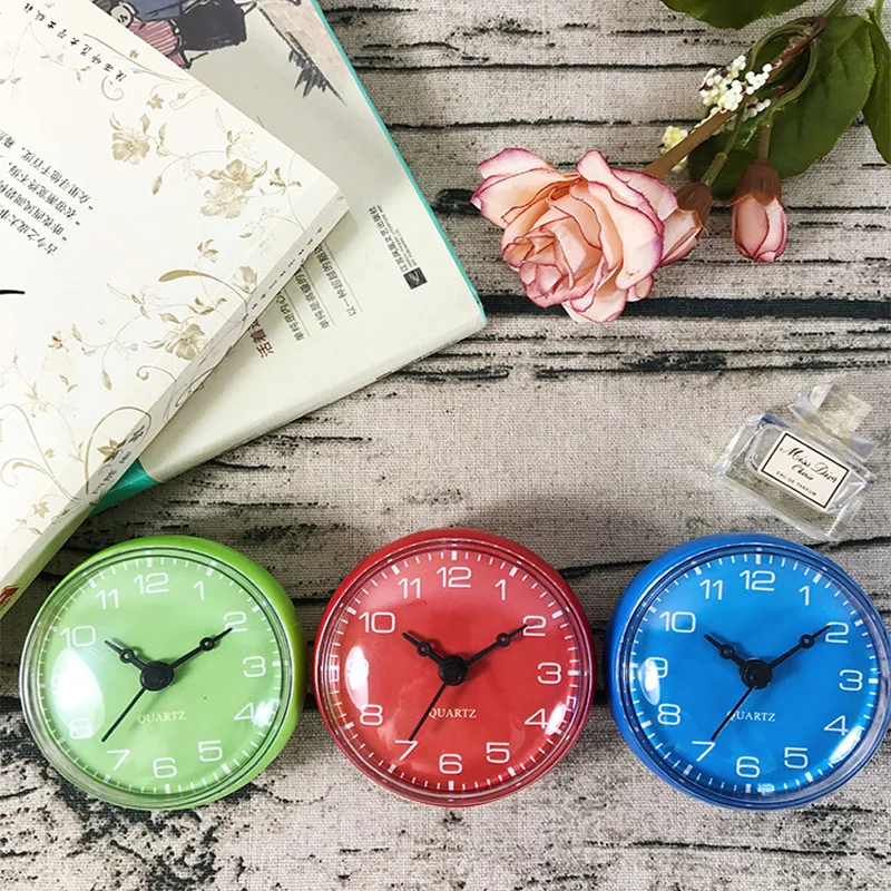 Beautiful Waterproof Sower Clocks Mini Wall Clock Bathroom Suction