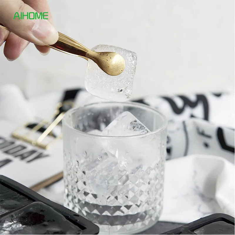 

Silver / Gold Stainless Steel Sugar Cubes Tong Barbecue BBQ Clip Ice Clamp Party Bar Kitchen Gadget