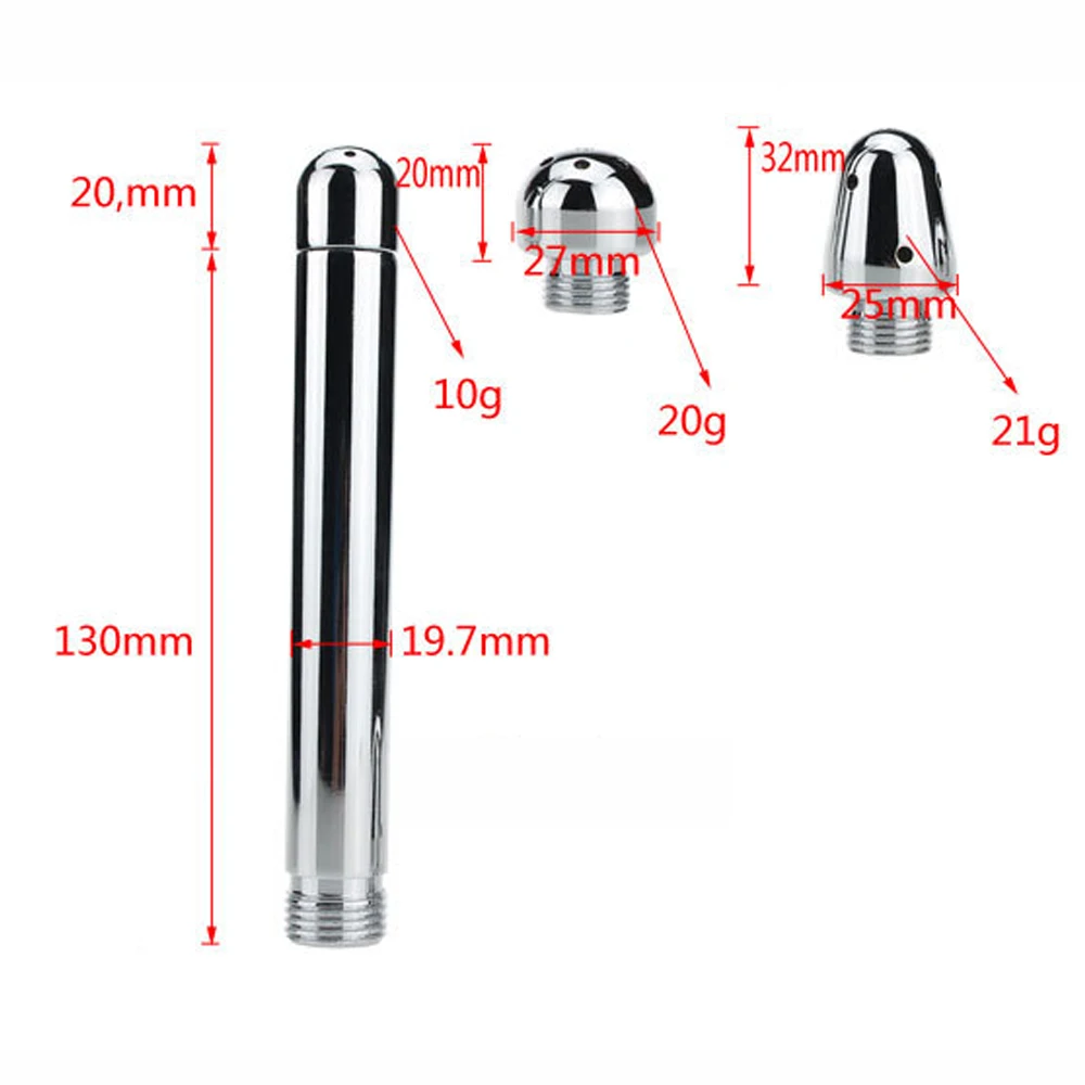 Mini Aluminum Alloy Enema Anal Cleaner 3 Style Head Plug Easy Using & Installing Washing Cleaning Tool Anal Sex Toys For Couples