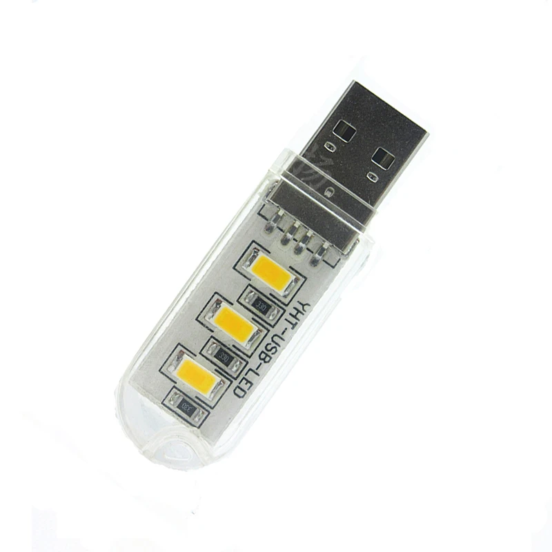 3LED IVYSHION мини USB светодиодный светильник портативный 3/8 светодиодный s Ночной светильник Настольная лампа теплый белый светильник светодиодный светильник для внешнего аккумулятора ПК ноутбука лампа - Испускаемый цвет: 3LED