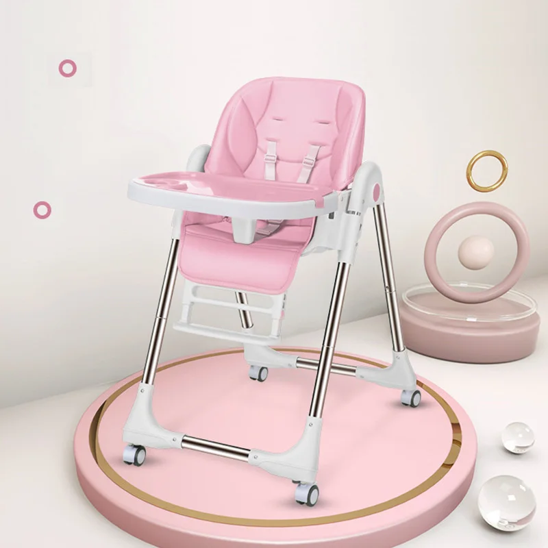 IMBABY стульчик для кормления ребенка, стул для кормления детей, стул для кормления детей, стул для кормления, обеденный стол - Цвет: Pink