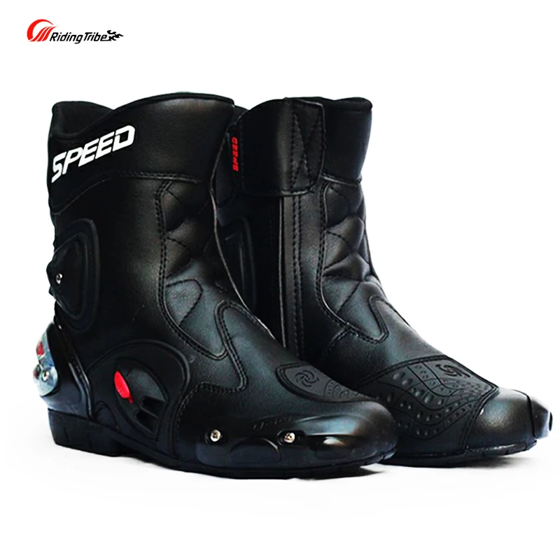 

Riding Tribe Ankle Joint Protection Motorcycle SPEED Boots Motorbiker Racing Motocross botas Boots Monopoly Store 40~45 SIZE