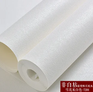 rice white Новые современные минималистичные чисто белые обои для стен, спальни, теплая гостиная, полный ТВ фон простые однотонные обои - Цвет: rice white