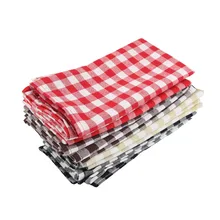 Cloth Napkins Placemat Table Cotton Check 40x40cm Set-Of-12pcs Soft