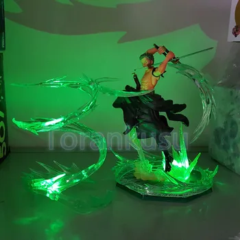 

One Piece Action Figure Roronoa Zoro Battle Ver. With LED Effect DIY Display Toy Anime One-Piece Figure Zoro DIY87