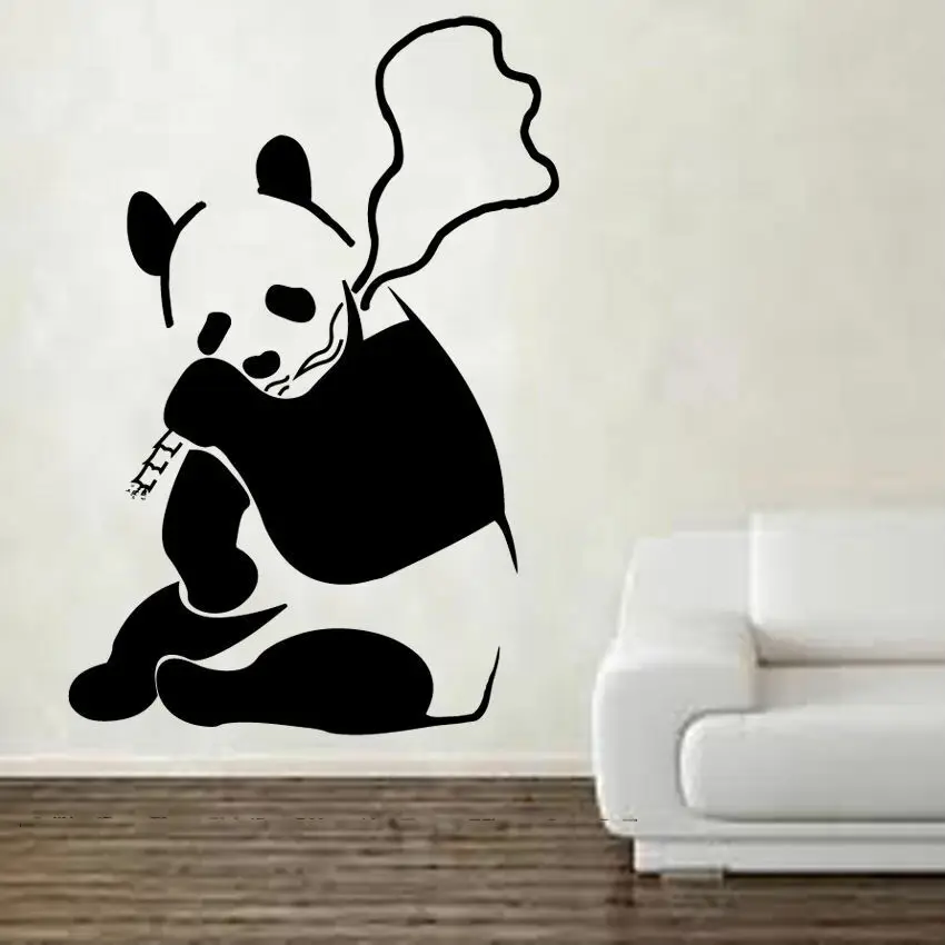 Banksy PANDA VINILO De Pared Arte Calcomanía Adhesivo enorme enorme Cualquier Color