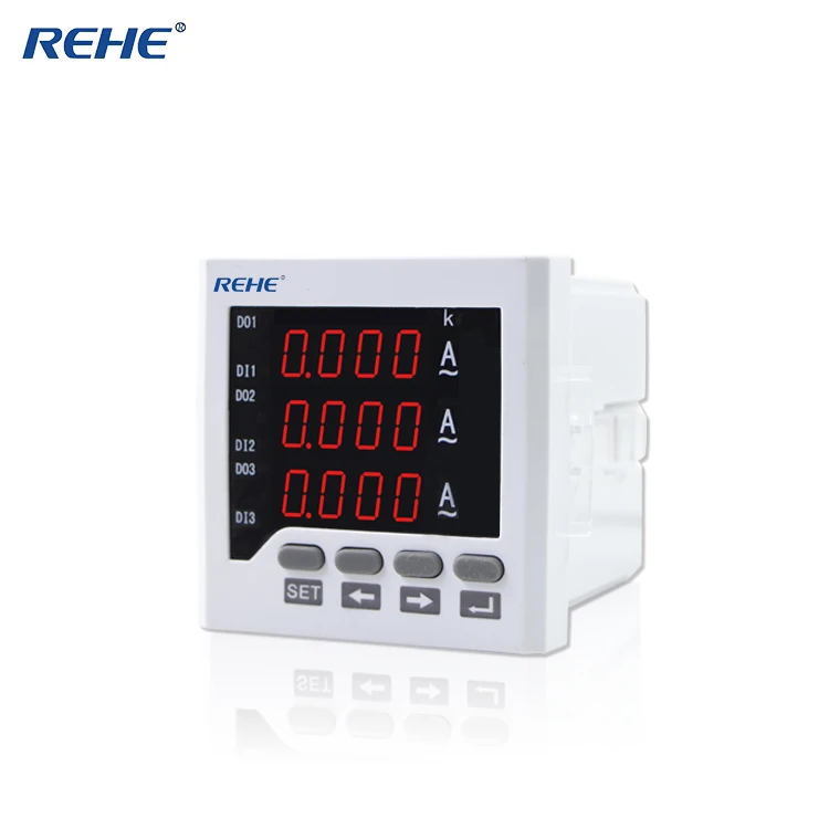 

REHE RH-3AA63 72*72MM Digital Intelligent AC Current Three Phase Meter LED