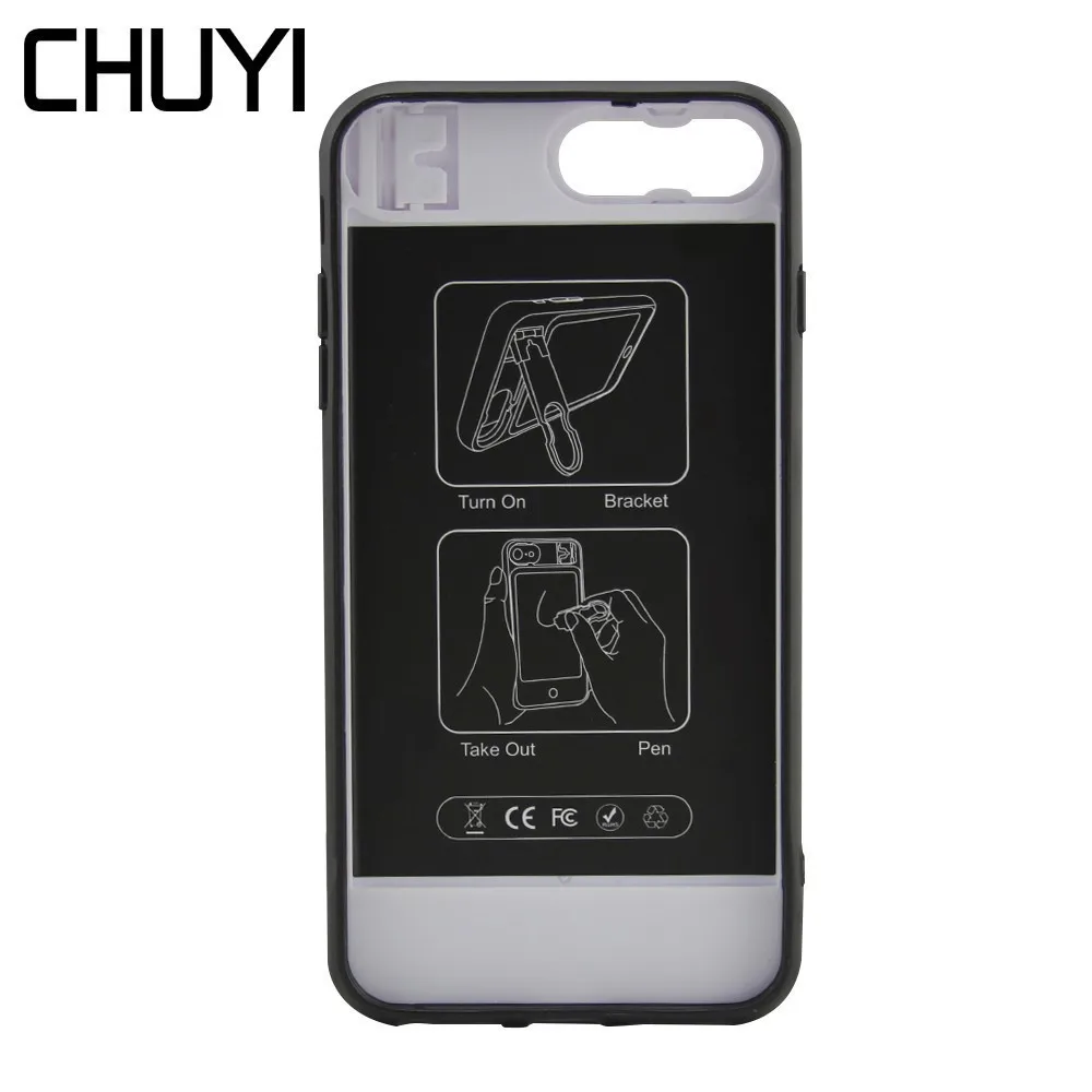 

CHUYI LCD Writing Tablet Phone Case For iPhone 6S 7 8 Mini Electronic Handwriting Pad Drawing Board Notepads With Folding Stand