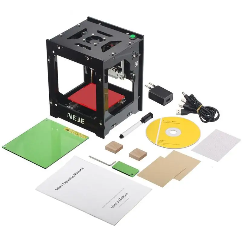 NEJE KZ 3000mw Professional DIY Desktop Mini CNC Laser Engraver Cutter Engraving Wood Cutting Machine Router Dropshipping - Цвет: EU