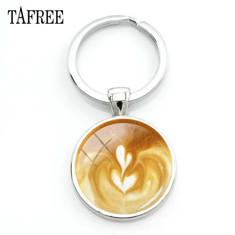TAFREE кофе латте резьба Любовь сердце искусство брелок кольца шоколада Печать