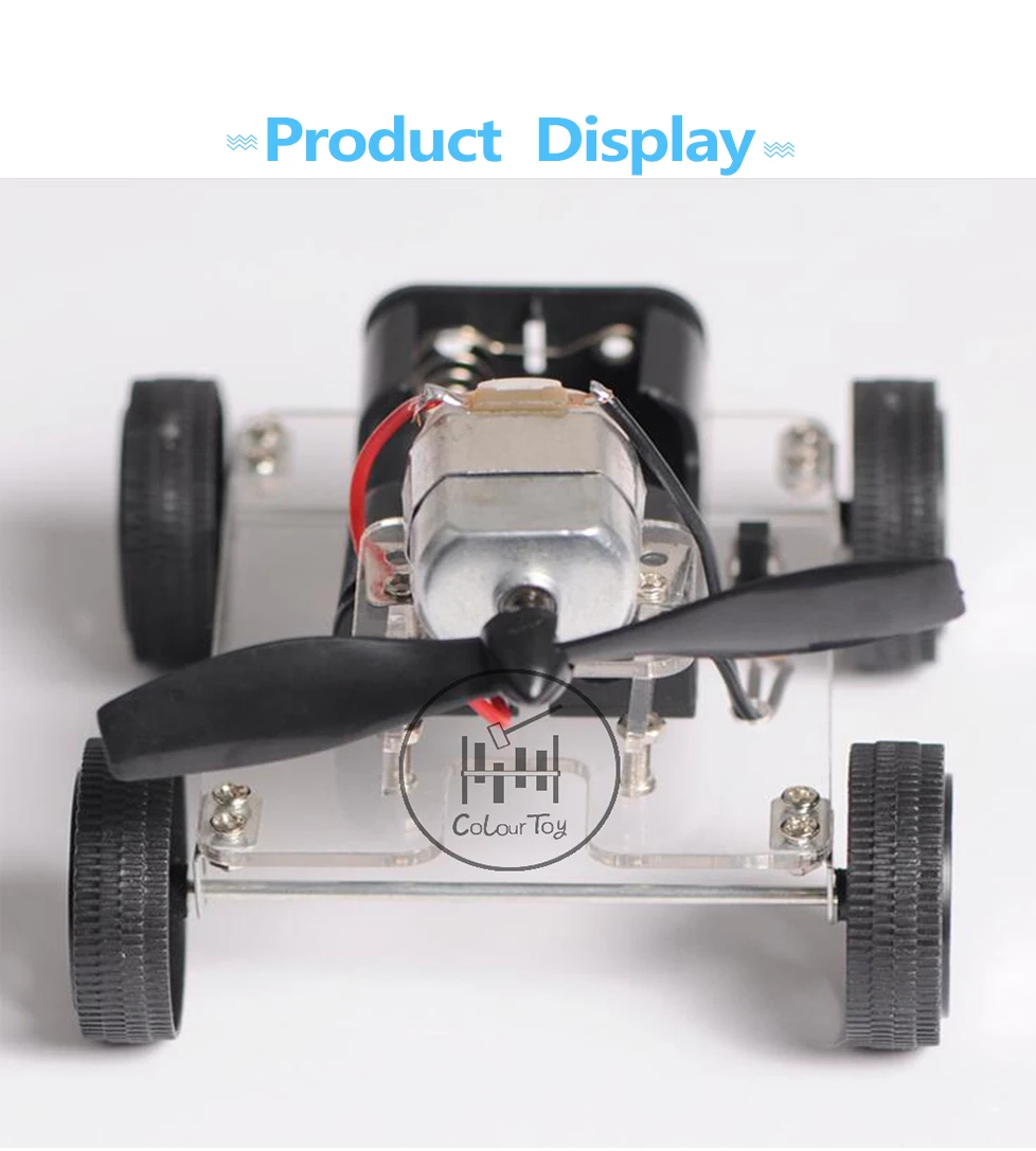 Wind Car Motor Robot Model Puzzle Wind Kid DIY Toy Kit DIY Kit Durable 