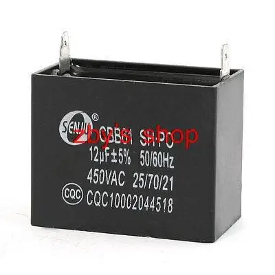 Polypropylene Film AC Motor Run Capacitor 2 Terminals 12uF 450V CBB61 | Инструменты