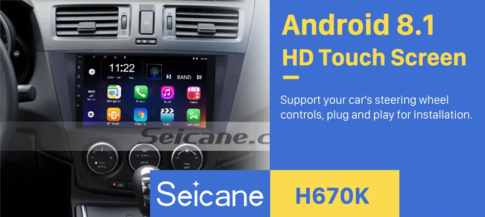 Flash Deal Seicane Android 7.1/8.1 9 inch Car Multimedia Player for 2009 2010 2011 2012 Mazda 5 with Quad-core CPU WIFI USB GPS Navi Radio 0