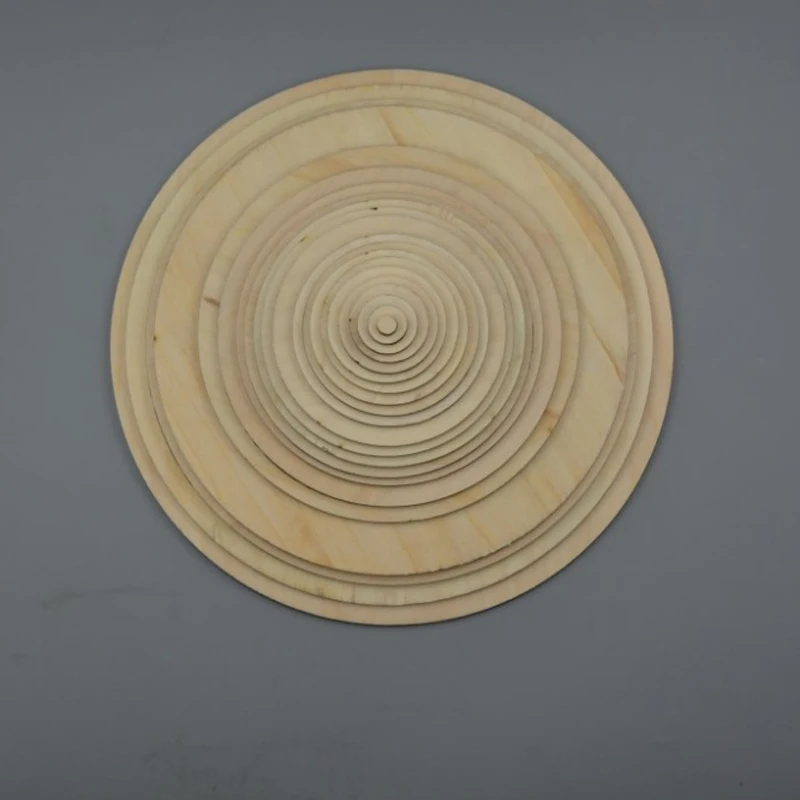 

10Pcs 10-200mm Diameter Blank Round Wooden Pieces Natural Unpainted Wood Sheets for Wood DIY Craft Carving Wood Decoration