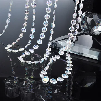 

30Meters Clear Beads Chain Home Curtain Accessories Wedding Decorate Tool Chandelier Hanging Pendants Party Ornament Hanging