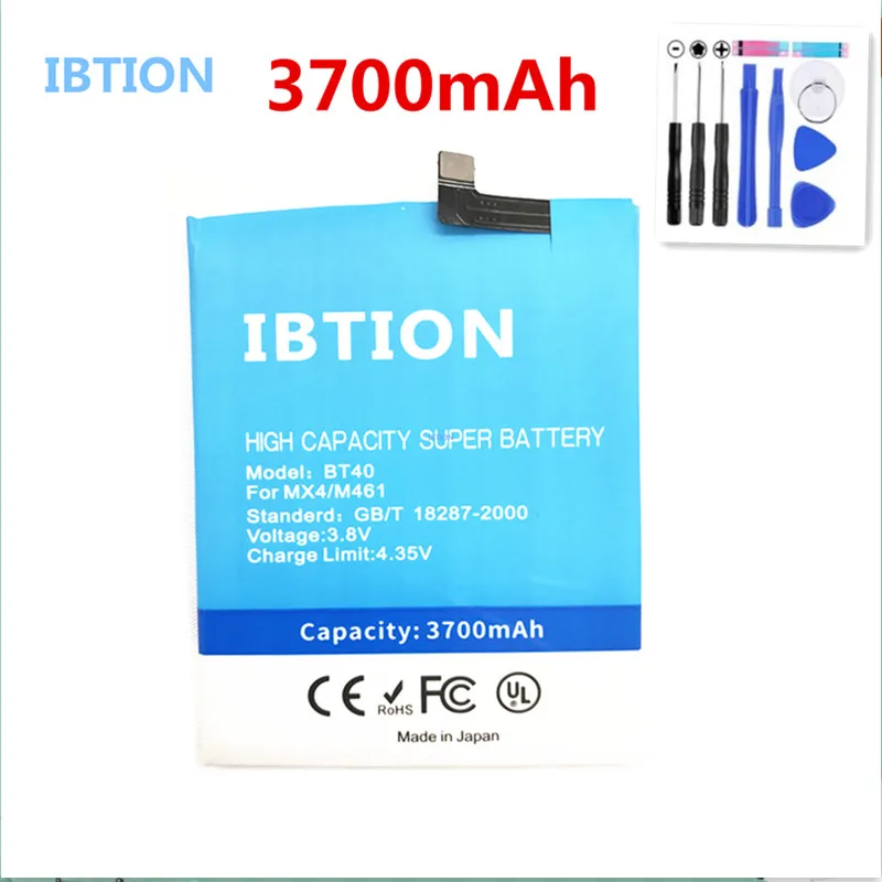 

IBTION 3600mAh BT40 BT-40 Battery for Meizu MX4 MX 4 M460 M461 + Tools