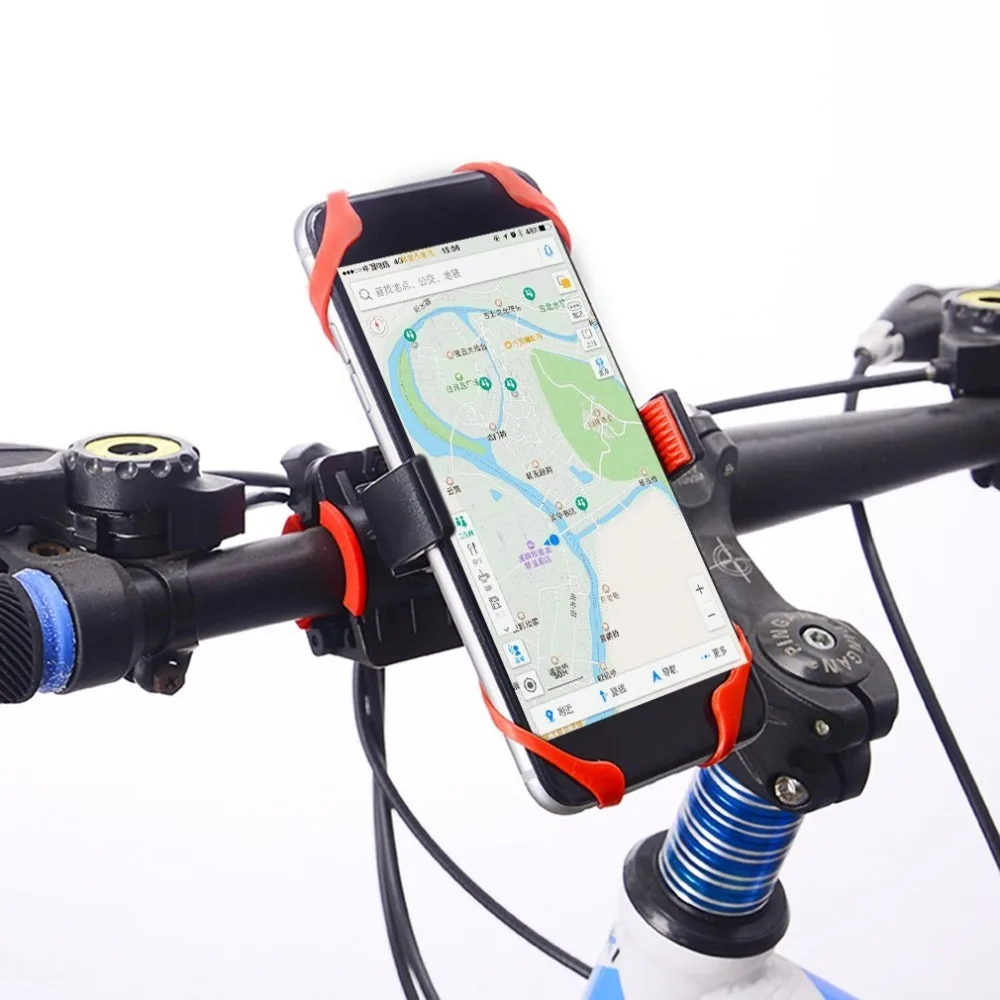 Bicycle Phone Holder 360 Degree Adjustable Motorcycle/Bike Handlebar Universal Smartphone Mount Bracket for Bike GPS Navigation