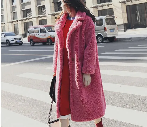 Lisa Colly Women Fake Fox Fur Jacket Winter Faux Fur Jackets Coats Woman Warm Artifical Fox Fur Coats Thick Furs Coat Overcoat