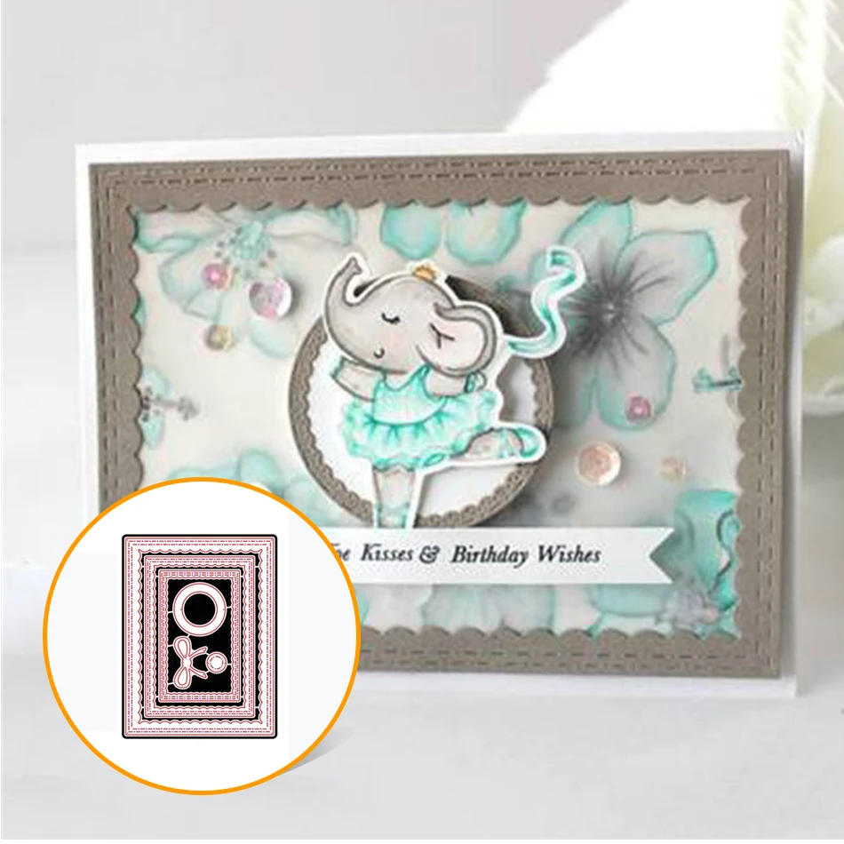 

DiyArts New 2019 Frame Craft Die Curtain Border Metal Cutting Dies Scrapbooking Inside Craft Diecu Card Making Album Embossing