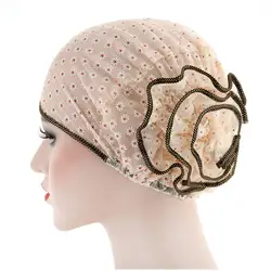 Для женщин мусульманских стрейч тюрбан шляпа химиотерапию Кепки выпадения волос платок Обёрточная бумага Hijib Кепки модные Повседневное