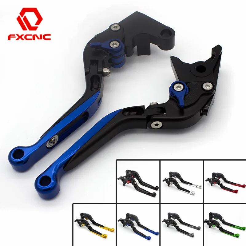 FXCNC MT07 CNC Aluminum Folding Extendable Adjustable Brake Clutch Levers compatible for Yamaha FZ-07 MT-07 MT07 FZ07 2014 2015 2016 2017 2018 2019 2020