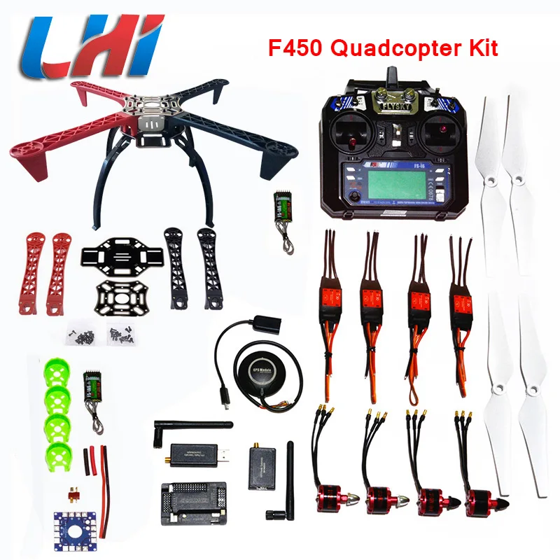 

DIY LHI F450 Quadcopter Kit APM2.6 and 6M 7M N8M GPS APM2.8 Frame Helicopter Rack brushless motor