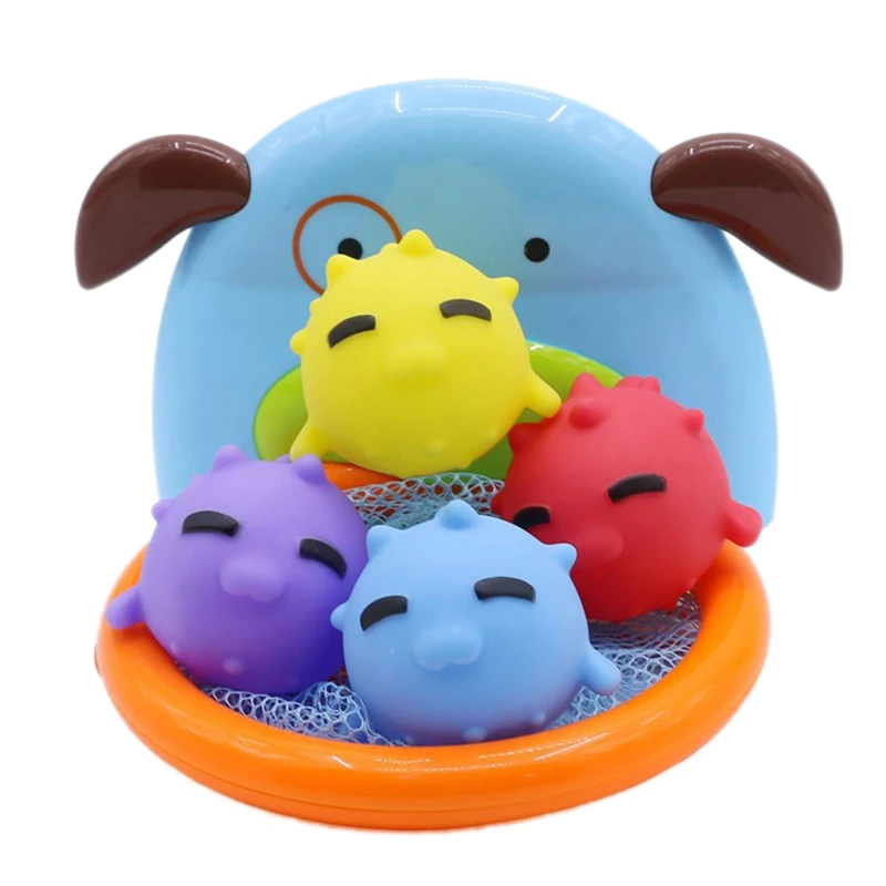 Детская ванна, игрушка для игры в баскетбол, надувной круг, спортивный Баскетбол для детского душа - Цвет: soft rubber animals
