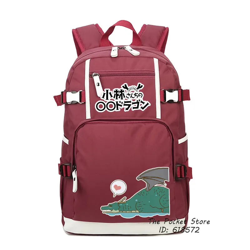 Высокое качество мультфильм Мисс Кобаяши Дракон горничной KannaKamui рюкзак с принтом «Аниме Косплей» школьные сумки холщовый женский рюкзак дорожная сумка - Цвет: 6