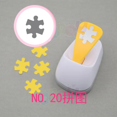 

free shipping 1 inch Puzzle model of scrapbooking punches craft punch paper cutter cortador de papel de scrapbook