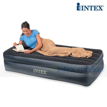 INTEX 64122 Новое поступление роскошный одноместный надувной матрас надувная кровать Встроенный Электрический насос надувной коврик для кемпинга
