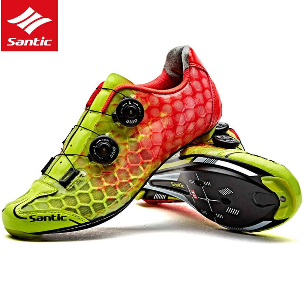 Santic font b Men b font Road Cycling font b Shoes b font Ultralight Carbon Fiber